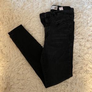 Garage black high waisted skinny jeans